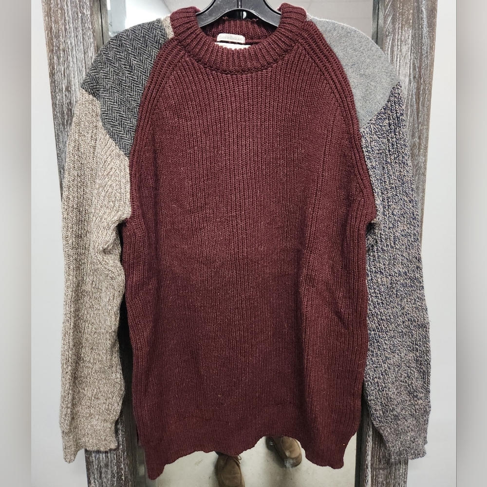 Peregrine Harris Tweed Knit Wool Sweater Jumper Size XXL Color Block England